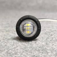 12V 3LED 3/4 "Ronda LED Side Marker Light Camion Auto Camión Remolque Autobús Chrome Liquidación Lámpara Camión Accesorios Luces Traseras