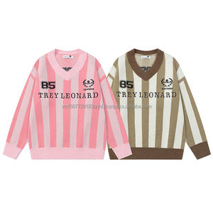 Chaleco de Punto con Cuello en V y Bloques de Color Vintage para Hombre y Mujer, Estilo Preppy, Holgado, Combinable con Todo, Deportivo, Informal - Product Image 4