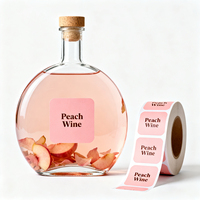 Étiquettes personnalisées en BOPP, autocollants résistants à l'eau et à l'huile pour l'emballage de bouteilles de vin, d'huile d'olive, de bière et de vin rouge.