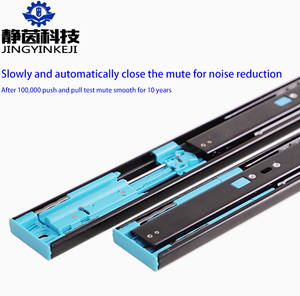 PRESS-<span class=keywords><strong>Release</strong></span> rebound ngăn kéo trượt đường sắt dày giảm xóc đệm im lặng mềm đóng 3 phần cảm ứng tự trượt theo dõi cho bàn phím - Product Image 5