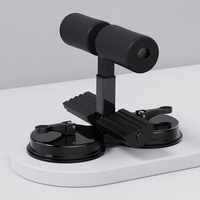 Barre de fitness à domicile à ventouse pour sit-ups, support de pied au sol en acier, barre portable pour sit-ups et pompes, dispositif d'assistance