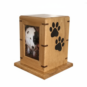 Urnas de cremación de madera hechas a mano modernas de estilo americano para cenizas de gatos y perros, suministros funerarios al por mayor para dueños de mascotas - Product Image 1