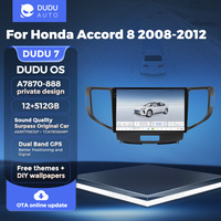 DUDUAUTO Unité Principale Autoradio Lecteur Multimédia Navigation GPS Car-Play Pour Honda Spirior Accord 8 Acura TSX 2007-2012