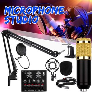 BM-800 Condenser <strong>Microphone</strong> Kit with V8 Sound Card USB Streaming Podcast <strong>PC</strong> Studio <strong>Microphone</strong> <strong>for</strong> Studio Recording Broadca - Product Image 1