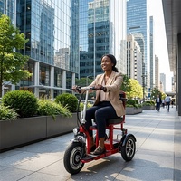 Scooter électrique pliable léger tout-terrain à 3 roues pour personnes âgées