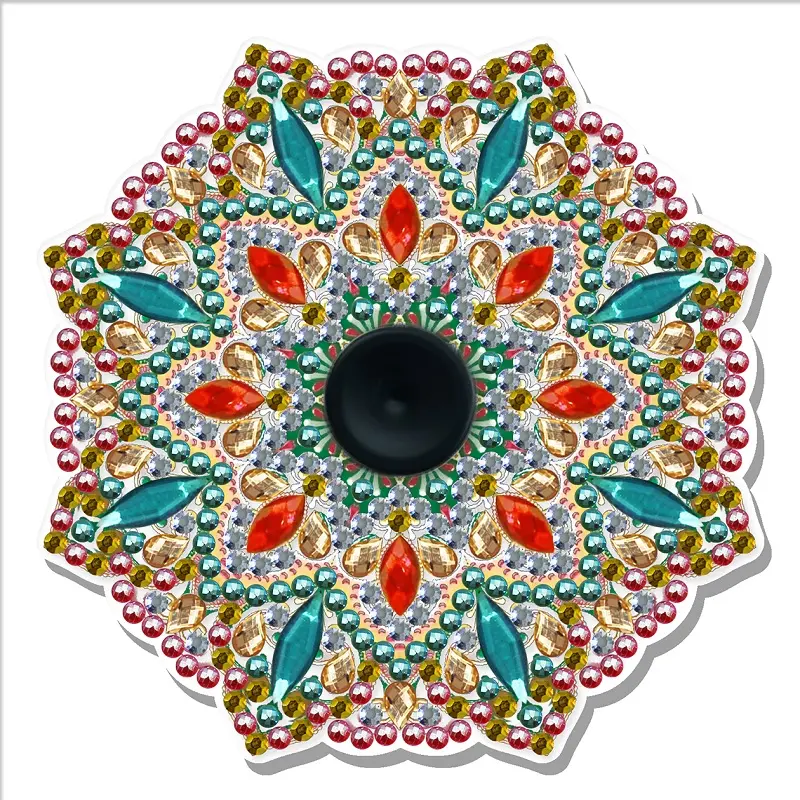 5D Mandala Diy Diamond Art Painting Fidget Spinner Full Round Drill forma speciale lavoro manuale colorato OEM/ODM set fai da te per bambini
