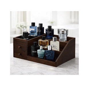 Organisateur de parfums en bois à 3 niveaux avec <span class=keywords><strong>tiroir</strong></span> de rangement - Product Image 1
