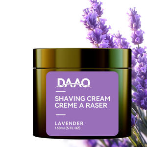 Crème à raser à la lavande pour hommes, apaisante et hydratante, mousse riche pour peaux sensibles, rasage en douceur - Product Image 1