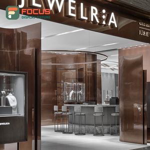 Exhibidor de Joyería Minimalista con Acabado Laminado, Mostrador de Exhibición para Tienda de Joyería - Product Image 6