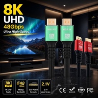 ANNXIN Kabel AV Kecepatan Tinggi 8K UHD 48Gbps Kabel Ekstensi Pria Ke Pria Berlapis Emas untuk Monitor Proyektor TV Grosir