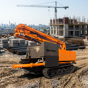 Low-Maintenance HMC18 Concrete Mixer Pump Truck Crawler Chassis Diesel Electric Power Source 91KW Reduced Downtime <b>Boom</b> Pump 20m - Product Image 2