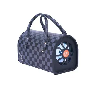 TTD8018 inch new Portable High Power Blue tooh RGB light Speaker Outdoor Karaoke Party Subwoofer With Wired Microphone Handbag