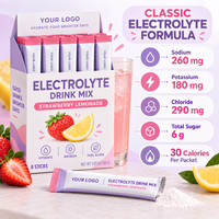 Sachets de boisson énergétique personnalisés avec électrolytes et créatine, sans sucre, en vrac, marque privée, mélange de suppléments, poudre d'électrolytes en sachets
