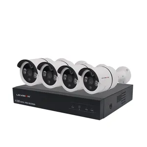 H.265 4CH 1080P 48V POE NVR Kit 2mp กล้องวงจรปิดระบบรักษาความปลอดภัยสนับสนุนเว็บ CMS Mobile P2P การตรวจสอบ