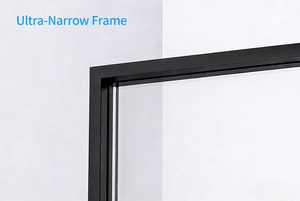 <span class=keywords><strong>Cabine</strong></span> <span class=keywords><strong>de</strong></span> <span class=keywords><strong>douche</strong></span> intégrée en alliage d'aluminium minimaliste, surface mate, pour petit appartement, décoration <span class=keywords><strong>de</strong></span> toilettes - Product Image 4