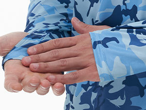 Kaus Hoodie memancing pria UPF 50 +, perlindungan matahari UV, kinerja, kemeja lengan panjang, jaring bersirkulasi, masker wajah cetak - Product Image 5