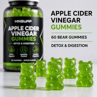 Gummies au vinaigre de cidre de pomme haute puissance, Vitamine B12, pour le métabolisme, le contrôle de l'appétit et le soutien énergétique, pour adultes, Marque privée, OEM