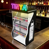 Vitrine de comptoir Tinya en acrylique LED verrouillable, personnalisable, pour cigarettes, avec éclairage RGB – Offre spéciale OEM pour magasins de tabac