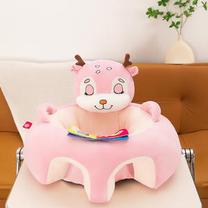 Seggiolino per bambini in peluche per imparare a sedersi di sicurezza Anti-caduta posteriore sedia comoda per bambini sofà con divano morbido con libro giocattolo - Product Image 5