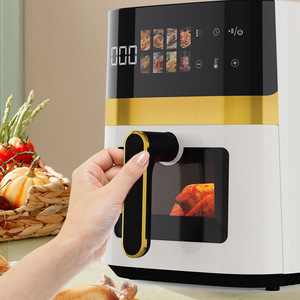 Smart Air Fryer FD-1012B 27cm Square Visual Display Multi-Function Electric Kitchen Appliance White Slate Gray - Product Image 1