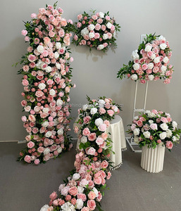 Nouvelle Arrangement Floral Artificiel en Rangées de Feuillage Vert Pur, <span class=keywords><strong>Boule</strong></span> de Fleurs Simulée, Arche Décorative pour Extérieur, Idéal pour Demande en Mariage - Product Image 6