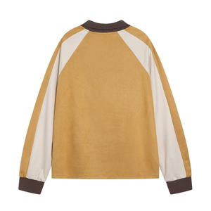 <span class=keywords><strong>Polo</strong></span> à manches longues pour hommes, respirant, avec lettres contrastées et impression numérique, personnalisable, vente en gros d'usine - Product Image 2