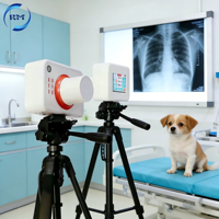 Appareil de radiographie numérique portable médical 360W, portatif avec chariot pour chiens, chats, chevaux, membres, poumons, thorax