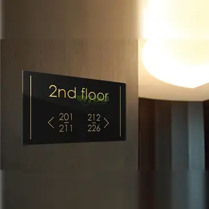 YIYAO Stainless Steel Office Stair Interior Signage Direction Door Sign Plate