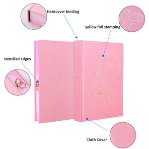 定制批发彩色完美装订布封面烫金胶印纸张喷边纸板纸张书本印刷 - Product Image 3