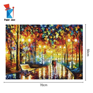 Notte di pioggia passeggiata UV finitura scatola di cartone colore imballaggio <span class=keywords><strong>Puzzle</strong></span> <span class=keywords><strong>1000</strong></span> <span class=keywords><strong>pezzi</strong></span> per adulti - Product Image 2