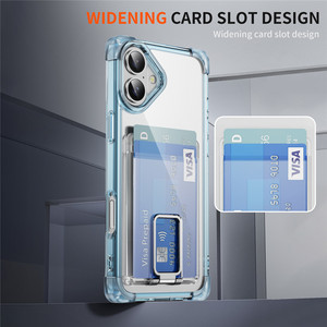 Support métallique pliable transparent hybride TPU PC couverture arrière avec étui de téléphone avec fente pour carte portefeuille pour <span class=keywords><strong>iPhone</strong></span> 16/16 <span class=keywords><strong>Pro</strong></span>/16 Plus/16 <span class=keywords><strong>Pro</strong></span> Max - Product Image 6