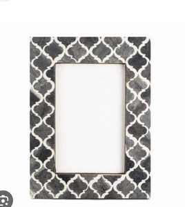 Marco de fotos con incrustaciones de hueso de madera hermoso hecho a mano de la mejor calidad personalizado para decoración de la India. - Product Image 1