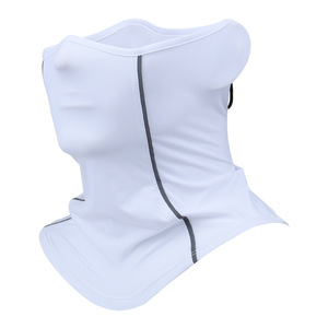 Cache-cou en soie glacée avec logo personnalisé et bande réfléchissante, <span class=keywords><strong>masque</strong></span> <span class=keywords><strong>demi</strong></span>-visage pour <span class=keywords><strong>moto</strong></span> et cyclisme, protection anti-poussière et solaire pour activités extérieures - Product Image 3