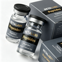 Autocollants personnalisés pour étiquettes de peptides et boîtes assorties, imperméables et durables pour petits flacons, directement de l'usine
