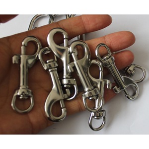 Crochet simple en acier inoxydable 90 mm avec ressort pivotant pour plongée, crochet pour chien, durable, usage général - Product Image 4