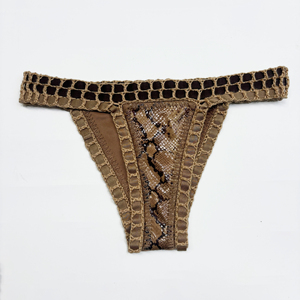 Top Bikini all'Uncinetto Fatto a Mano con Perline Verde Smeraldo, Laccio da Donna, Stile Boho, per Mare, Resort, Vacanze, Feste, OEM - Product Image 3