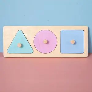 Nieuwe Montessori Kids Educatief Speelgoed Vorm Peg Puzzels Voor Jongens En Meisjes Houten Magnetische Peg Puzzel Vorm Sorter