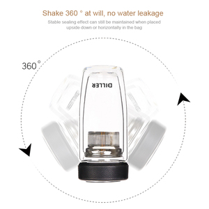 Wholesale Custom High Borosilicate Glass Bottle <strong>Tea</strong> <strong>Infuser</strong> Travel <strong>Mug</strong> with <strong>Infuser</strong> and Lid - Product Image 4