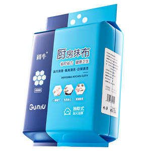 ผ้าเช็ดครัวแบบใช้แล้วทิ้งกูนิว 100 แผ่น หนาพิเศษ ใช้ซ้ำได้ สำหรับทำความสะอาดและขจัดคราบ - Product Image 1