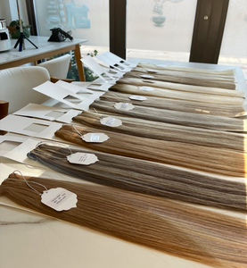 Genius Weft Extensión de cabello humano virgen alineado con cutícula marrón medio Doble dibujado Estilo de onda Número de modelo del cuerpo - Product Image 6