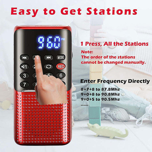 L-328 Xách Tay Mini Có Thể Sạc Lại Hiển Thị Kỹ Thuật Số Receiver Ghi Âm Giọng Nói TF Stereo MP3 Máy Nghe Nhạc FM Đài Phát Thanh Với Ghi - Product Image 6