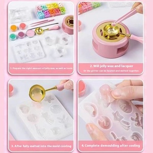<b>Jelly</b> Squishy Fun Unisex DIY Craft Material Kit Wax Squeeze Fun Set Full Seal Stamp Plastic Cat Paw <b>Mold</b> 14 Years - Product Image 4