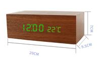 3 ensembles d'horloges numériques de bureau en bois avec chargeur sans fil et haut-parleur Bluetooth pour le bureau et l'extérieur
