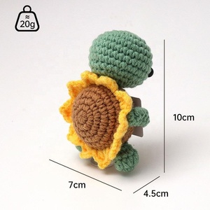 Muñeco de Tortuga Girasol Hecho a Mano, Divertido Muñeco de Ganchillo, Regalo para el Día de la Madre, Acción de Gracias, Decoración para el Hogar - Product Image 3