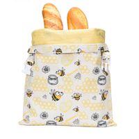 Kantong Roti Sourdough yang Dapat Digunakan Kembali, Kantong Penyimpanan Roti dari Katun Linen Lilin Lebah, Kantong Kemasan Roti dengan Tali Serut untuk Roti Buatan Rumah