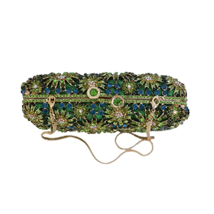 Bolsos <span class=keywords><strong>de</strong></span> Mano <span class=keywords><strong>de</strong></span> Alta Gama con Cristales para Mujer, Bolsos <span class=keywords><strong>de</strong></span> Fiesta con Flores <span class=keywords><strong>de</strong></span> <span class=keywords><strong>Diente</strong></span> <span class=keywords><strong>de</strong></span> León Verdes y Diamantes, Bolsos <span class=keywords><strong>de</strong></span> Noche con Pedrería - Product Image 2
