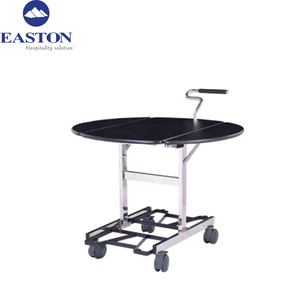 <span class=keywords><strong>Chariot</strong></span> <span class=keywords><strong>de</strong></span> <span class=keywords><strong>service</strong></span> pliable en acier inoxydable noir et métal pour hôtel - Vente flash - Product Image 2