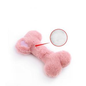 Lynpet indestructible masticar juguete perros corazón gráfico Diseño de hueso divertido juguete de peluche chirriante suministro de lana - Product Image 2