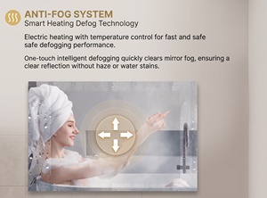 <span class=keywords><strong>Miroir</strong></span> de salle de bain mural <span class=keywords><strong>avec</strong></span> écran tactile, analyseur de peau irrégulier, éclairage LED AI de 4 mm, et télévision intégrée - Product Image 5