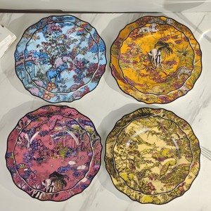 New Design European Luxury Animal Pattern <b>Bone</b> <b>China</b> Plate <b>Set</b> and Porcelain Charger Plate - Product Image 2